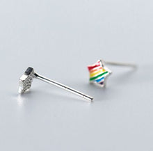 Load image into Gallery viewer, Rainbow Star Earrings