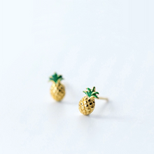 Load image into Gallery viewer, Tiny Gold Pineapple Earrings