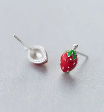 Load image into Gallery viewer, Tiny Strawberry Earrings