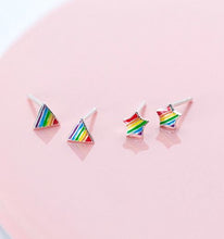 Load image into Gallery viewer, Rainbow Star Earrings