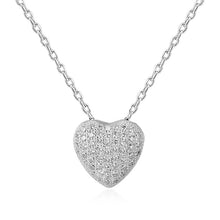 Load image into Gallery viewer, CZ Encrusted Heart Necklace
