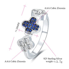 Load image into Gallery viewer, Sapphire CZ Clover Ring
