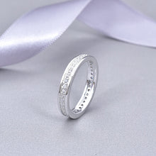 Load image into Gallery viewer, CZ Halo Stacker Ring Silver
