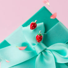 Load image into Gallery viewer, Tiny Strawberry Earrings
