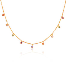 Load image into Gallery viewer, Rainbow Rain Necklace Rose Gold
