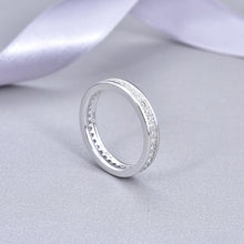 Load image into Gallery viewer, CZ Halo Stacker Ring Silver
