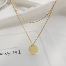 Load image into Gallery viewer, Minimalist layered Gold Pendant Necklace
