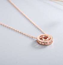 Load image into Gallery viewer, Rose Gold Levitating Heart Necklace
