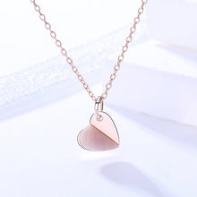 Load image into Gallery viewer, Minimalist Rose Heart Necklace
