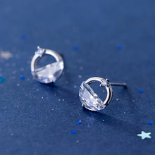 Load image into Gallery viewer, Silver Infinity Ocean Earrings
