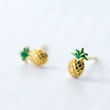 Load image into Gallery viewer, Tiny Gold Pineapple Earrings
