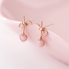 Load image into Gallery viewer, Rose Love Knot Earrings
